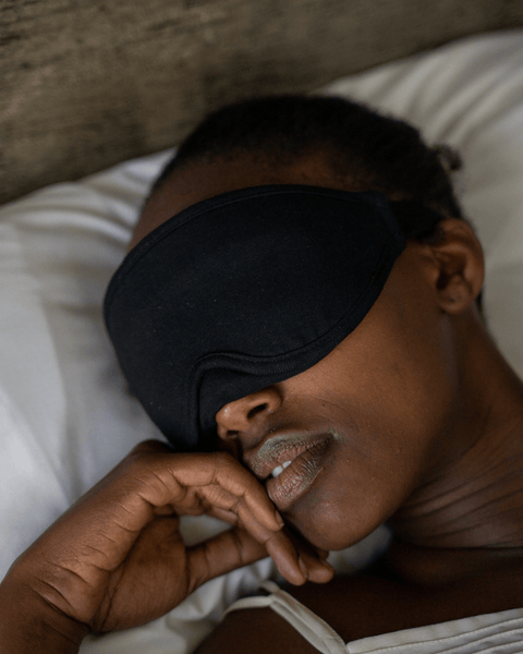 Black sleeping discount eye mask